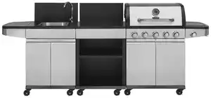 Justus Gasgrill-Küche Juno mit Edelstahlspüle und Armatur