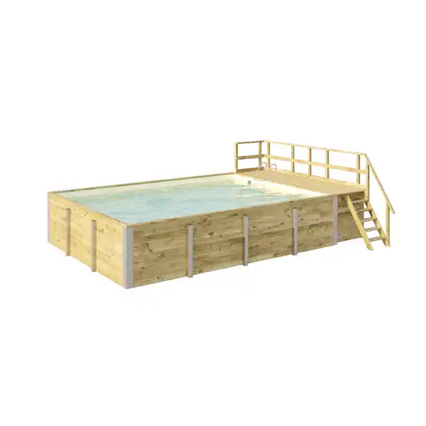 Bild 1 von Weka Massivholz-Pool '595' 416 x 203 x 644 cm