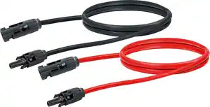 Schwaiger Solarzellenkabel Solarkabel 1 m rot/sw.