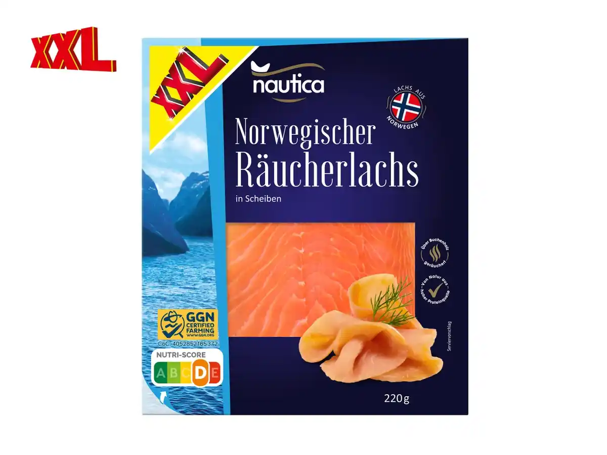 Bild 1 von Nautica Norwegischer Räucherlachs XXL,  220 g