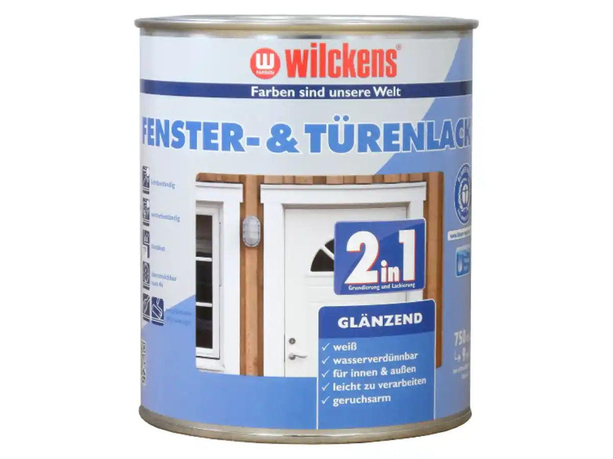 Bild 2 von Wilckens Fenster- & Türenlack 2in1, 750 ml, weiß