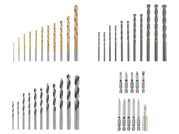 Bild 1 von PARKSIDE® HSS-Bohrersatz / Stein-Bohrersatz / Holz-Bohrersatz / Bit-Set, 11-teilig