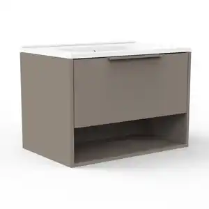 Fackelmann Waschbecken mit Unterschrank 'B.Paris' grau matt 70,5 x 49,8 x 46,5 cm