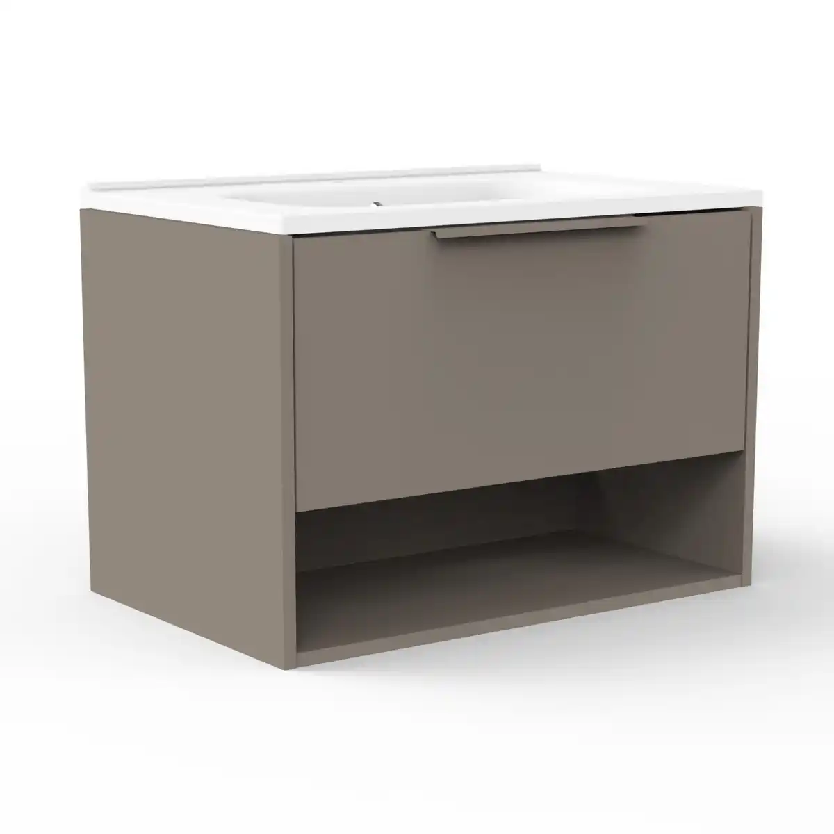 Bild 1 von Fackelmann Waschbecken mit Unterschrank 'B.Paris' grau matt 70,5 x 49,8 x 46,5 cm