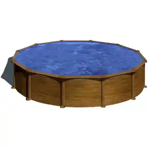 Rundpool, Holzoptik, ØxH: 550 x 132 cm