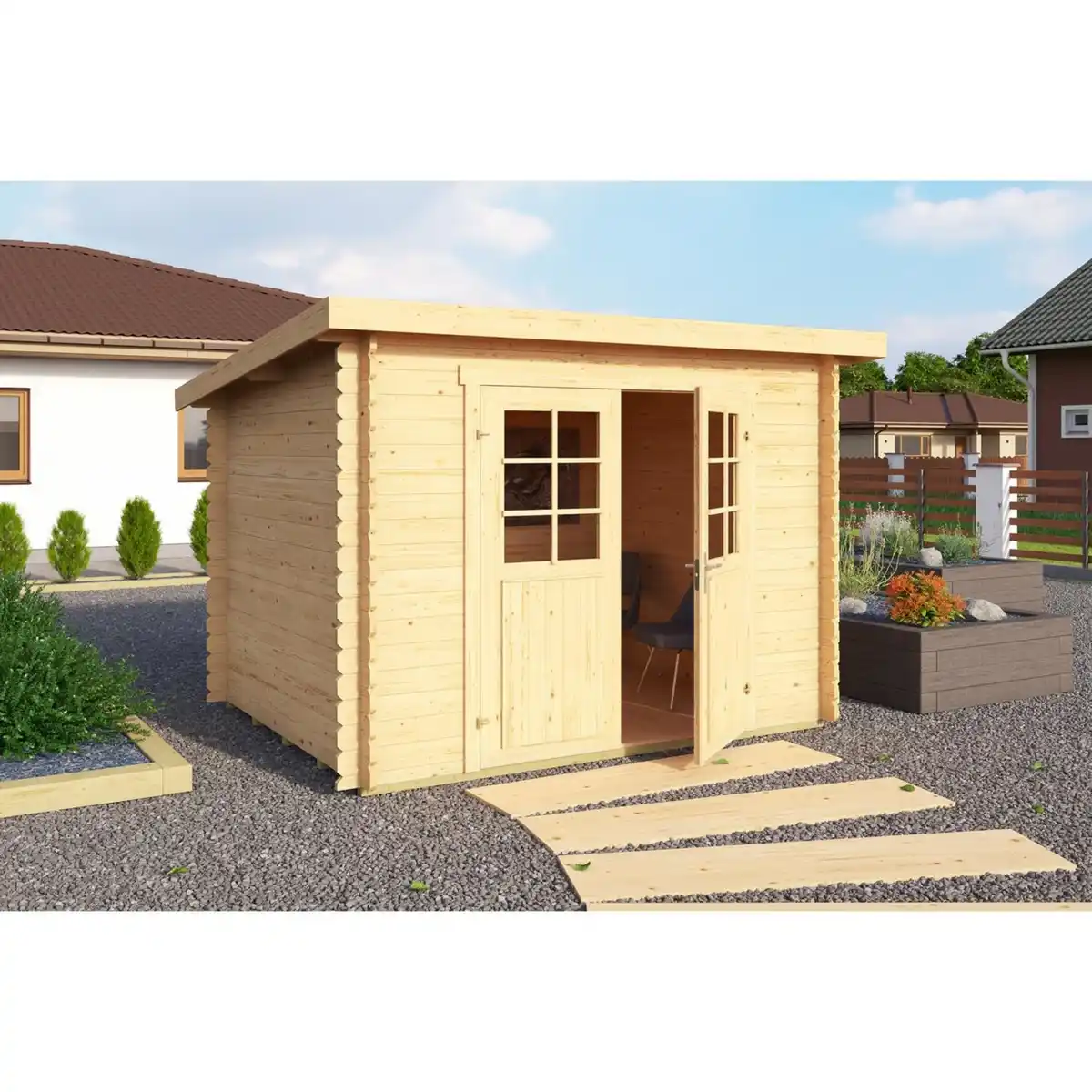 Bild 1 von Gartenhaus »Grenada«, Holz, BxHxT: 290 x 211 x 200 cm (Außenmaße inkl. Dachüberstand)