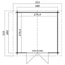 Bild 2 von Gartenhaus »Australien«, Holz, BxHxT: 333 x 222 x 310 cm (Außenmaße)