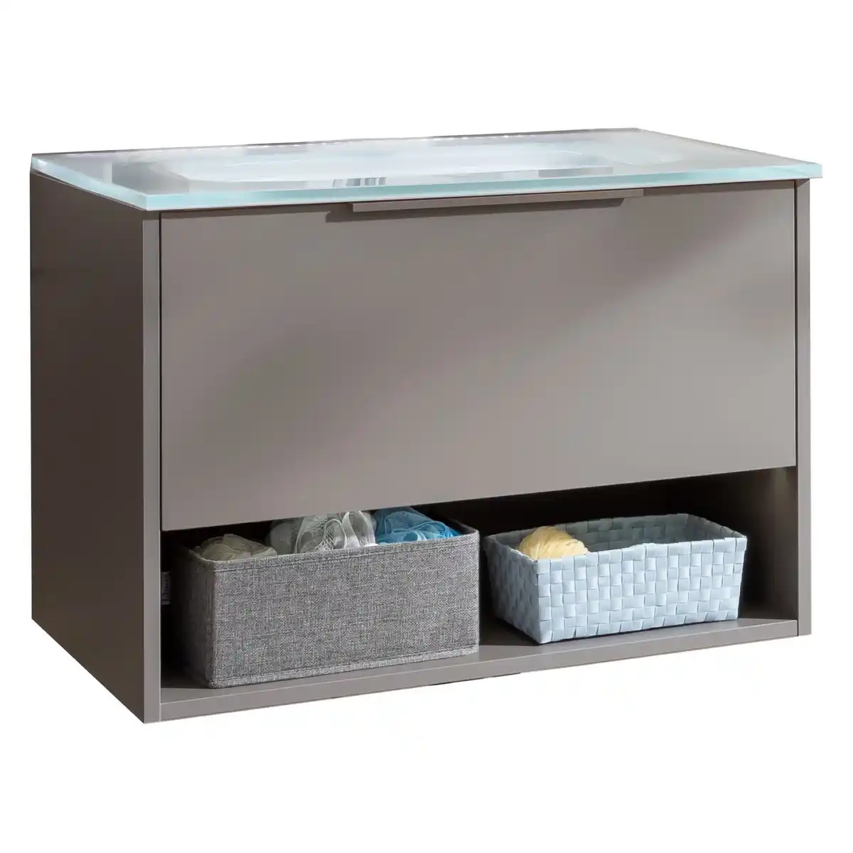 Bild 1 von Fackelmann Waschbecken mit Unterschrank 'B.Paris' grau matt 70,5 x 49,8 x 46,5 cm