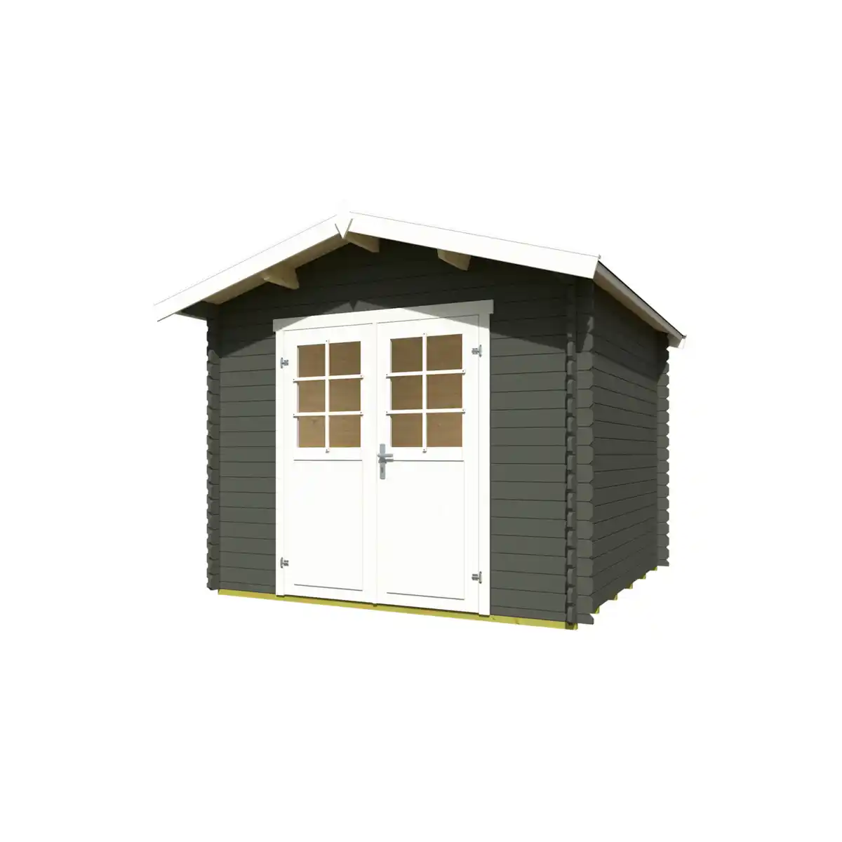 Bild 2 von Gartenhaus »Australien Plus«, (BxHxT): 316,8 x 316,8 x 330 cm (Außenmaß), grüngrau/weiss