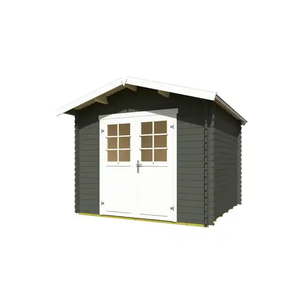 Bild 2 von Gartenhaus »Australien Plus«, (BxHxT): 316,8 x 316,8 x 330 cm (Außenmaß), grüngrau/weiss