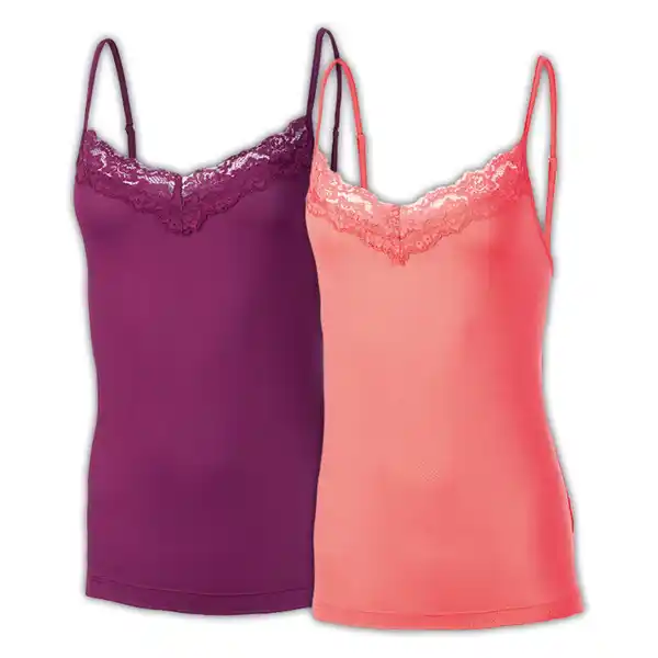 Bild 2 von Ellenor Modisches Top mit Spitze 2er-Pack