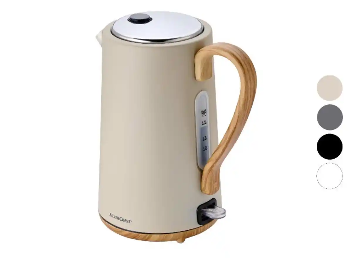 Bild 1 von SILVERCREST® KITCHEN TOOLS Wasserkocher »DS SWKH 3000 B2«, mit Elementen in Holzoptik