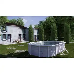 Ovalpool »NORDIC«, weiß, BxHxL: 375 x 132 x 730 cm