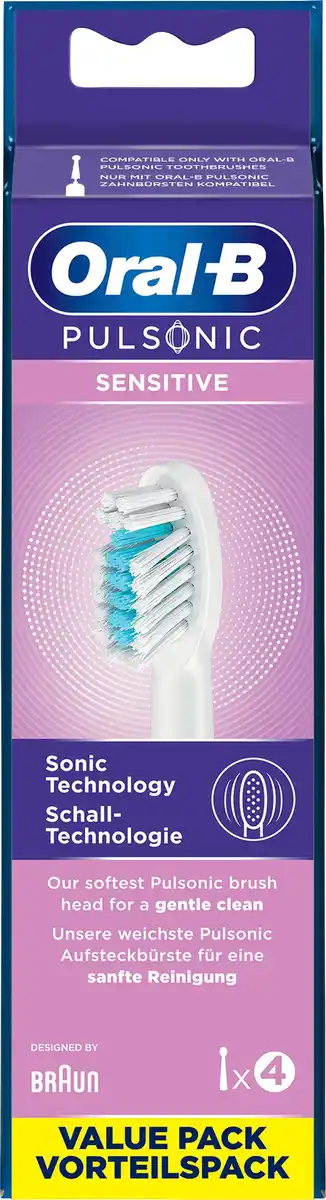 Bild 1 von Oral-B Aufsteckbürsten Pulsonic Sensitive, 4 Stk