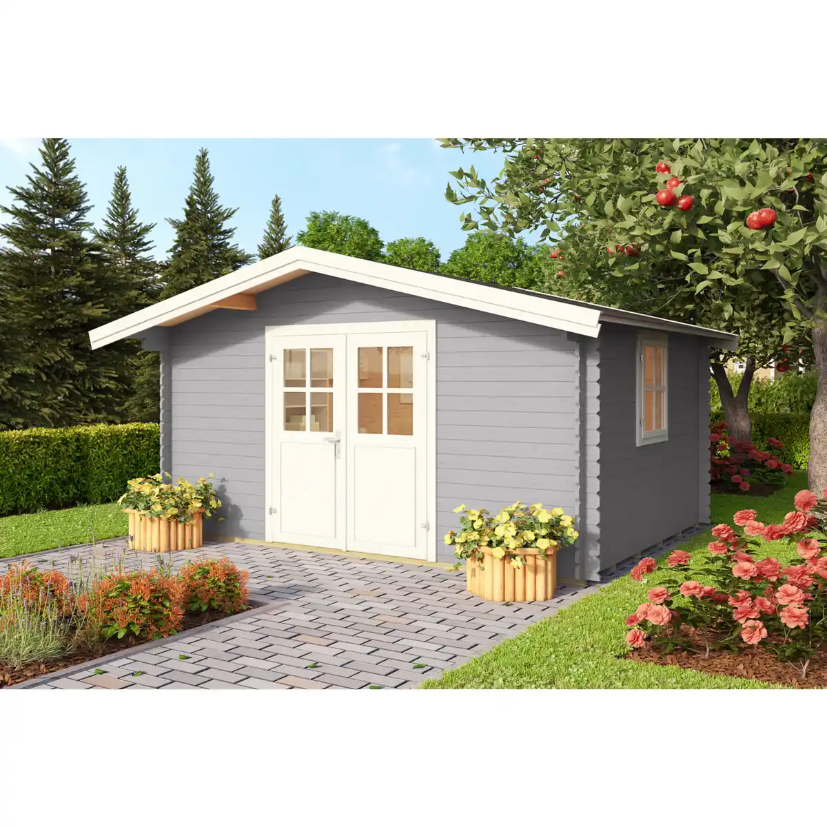 Bild 1 von Gartenhaus »Donau«, Holz, BxHxT: 424,4 x 245 x 348 cm (Außenmaße)