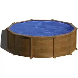 Rundpool, Holzoptik, ØxH: 460 x 132 cm