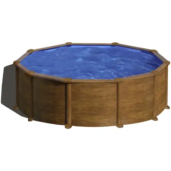 Bild 1 von Rundpool, Holzoptik, ØxH: 460 x 132 cm