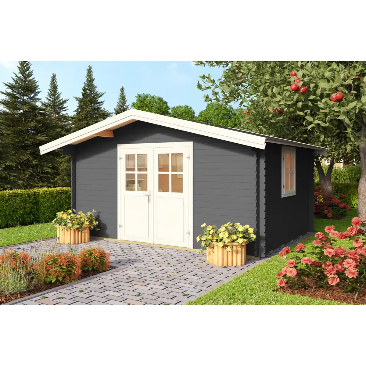 Bild 1 von Gartenhaus »Donau«, Holz, BxHxT: 424,4 x 245 x 348 cm (Außenmaße)