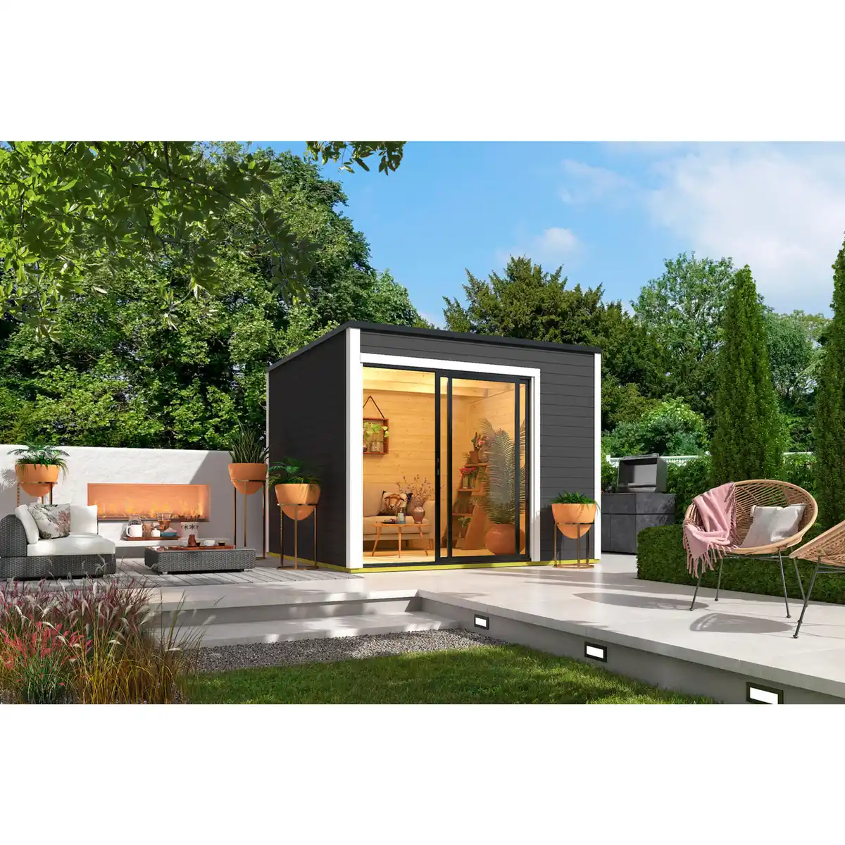 Bild 1 von Gartenhaus »Kubus«, Holz, BxHxT: 300 x 239 x 300 cm (Außenmaße)