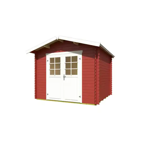 Bild 2 von Gartenhaus »Australien Plus«, (BxHxT): 316,8 x 316,8 x 330 cm (Außenmaß) schwedenrot/weiß