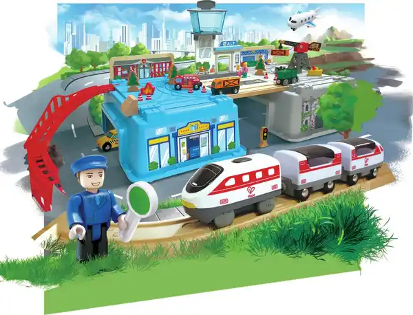 Bild 4 von Hape Großstadtlandschaft Eisenbahn in Aufbewahrungsbox