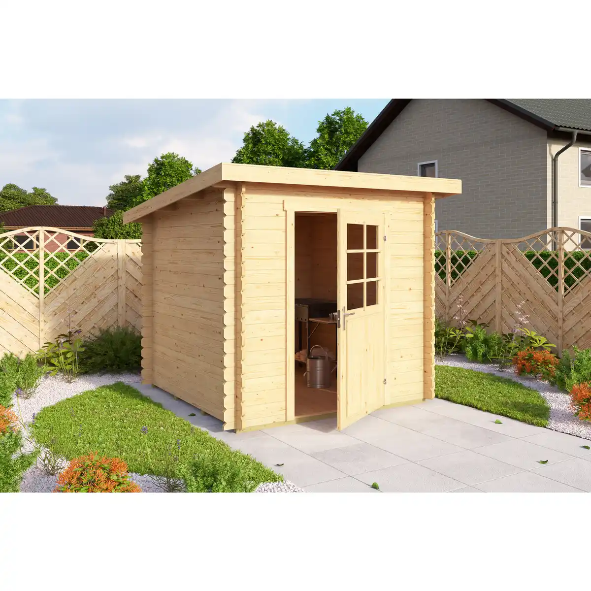 Bild 1 von Gartenhaus »Main«, Holz, BxHxT: 230 x 210,9 x 190 cm (Außenmaße inkl. Dachüberstand)