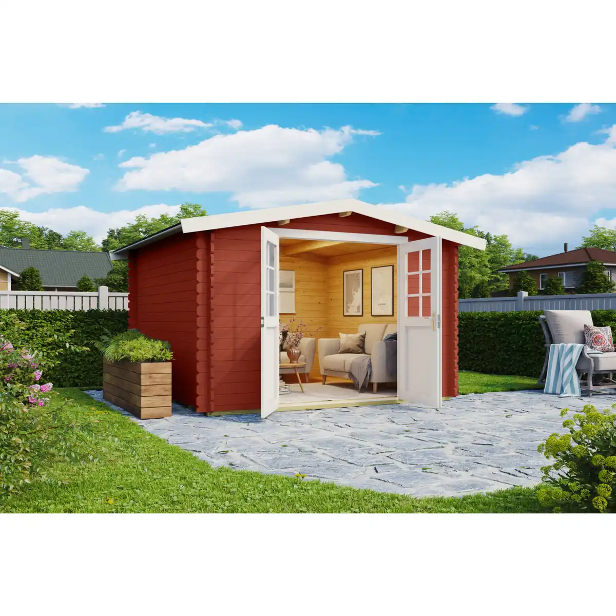 Bild 1 von Gartenhaus »Australien«, Holz, BxHxT: 332,9 x 222 x 310 cm (Außenmaße)