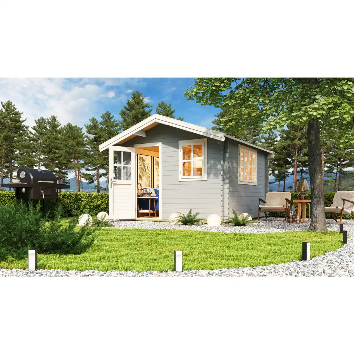 Bild 1 von Gartenhaus »Spree«, Holz, BxHxT: 339,6x 245 x 363 cm (Außenmaße)