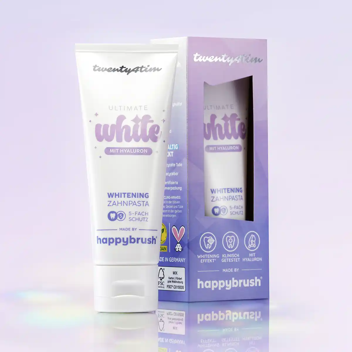 Bild 4 von happybrush Zahnpasta Twenty4Tim White, 75 ml