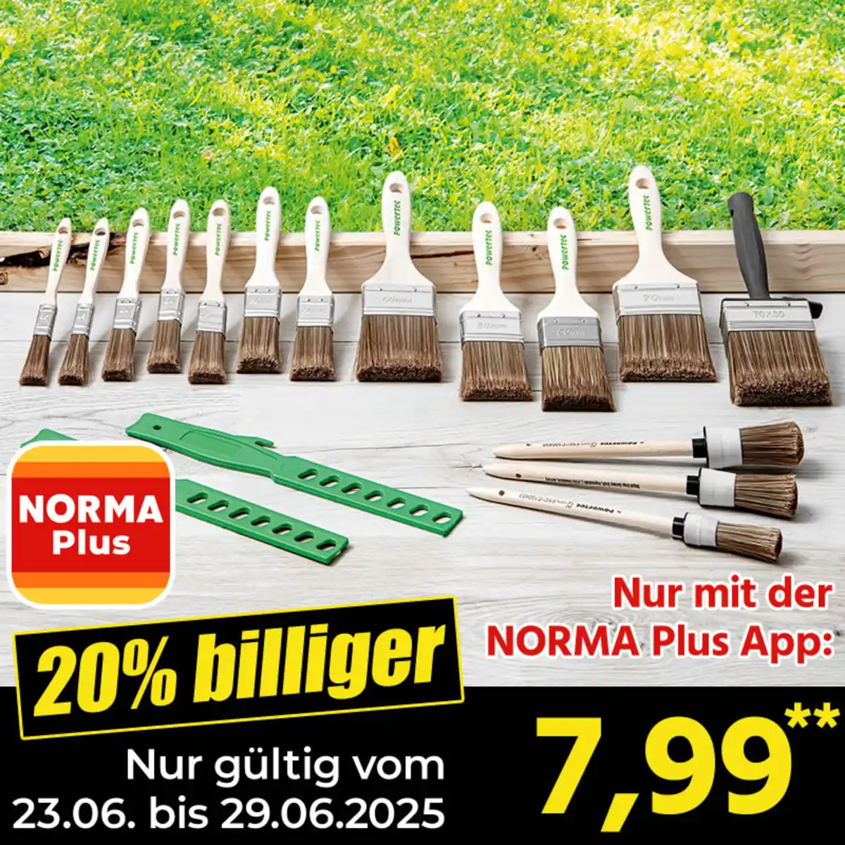 Bild 1 von Powertec Color Pinsel-Set "Pro XXL" 17-teilig