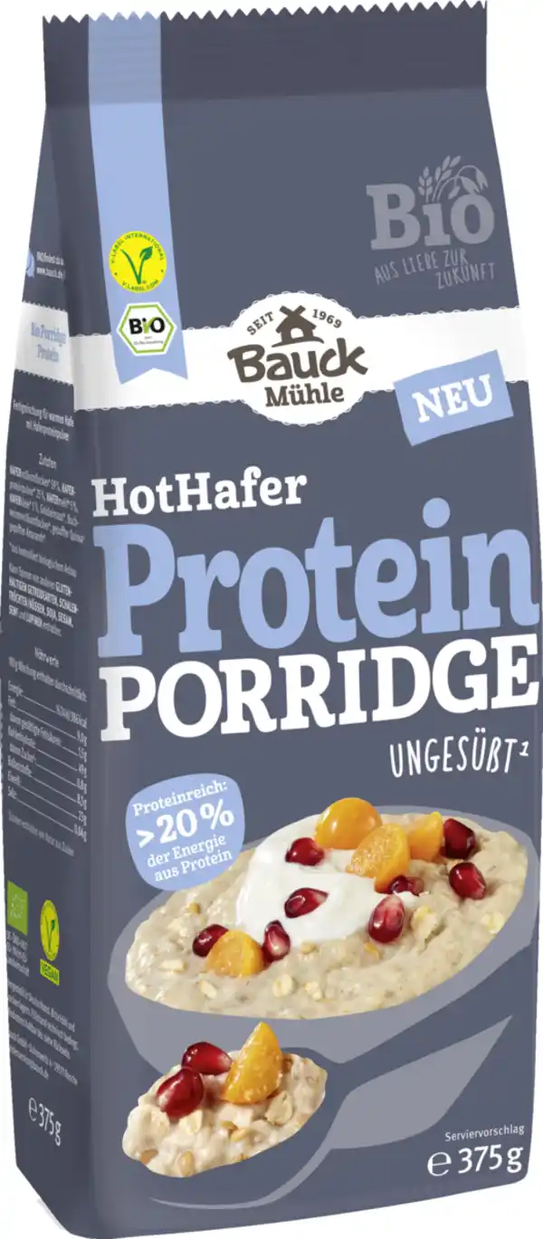 Bild 1 von Bauck Mühle Bio Hot Hafer Protein Porridge, 375 g