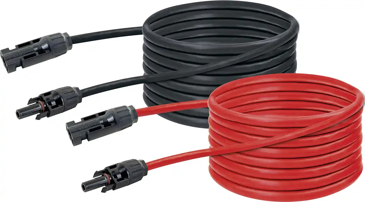 Bild 1 von Schwaiger Solarzellenkabel Solarkabel 5 m rot/sw.
