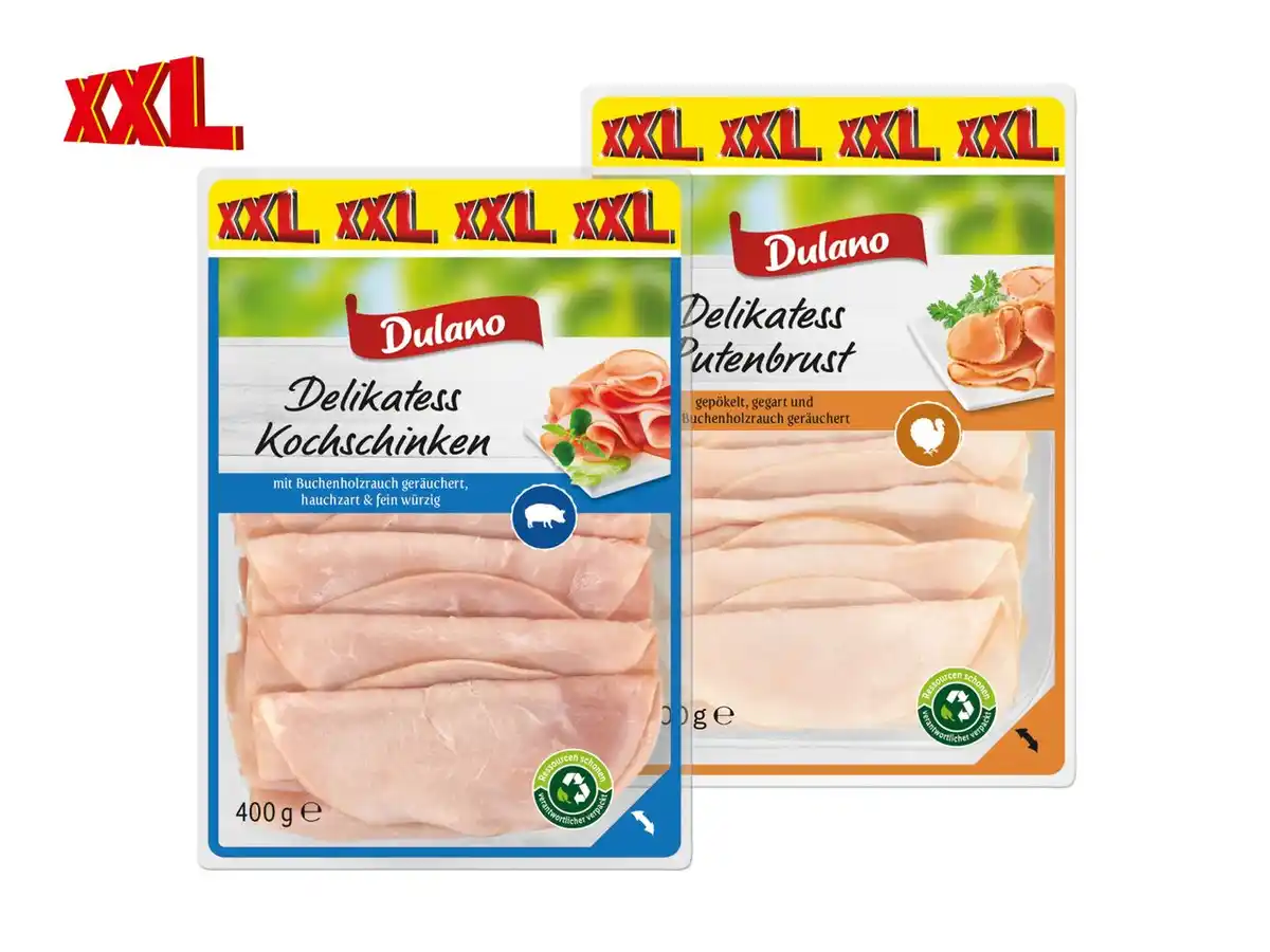 Bild 1 von Dulano Delikatess Kochschinken/Putenbrust XXL,  400 g
