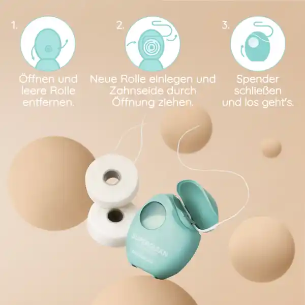 Bild 2 von happybrush Zahnseide SuperClean Refill, 60 m