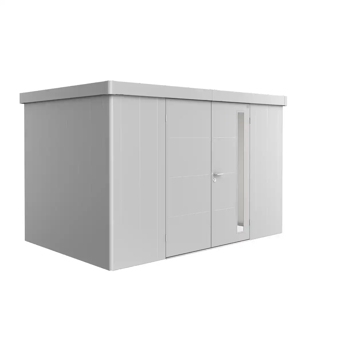 Bild 1 von Biohort Gerätehaus 'Neo 2D' silber-metallic 348 x 236 cm mit Doppeltür