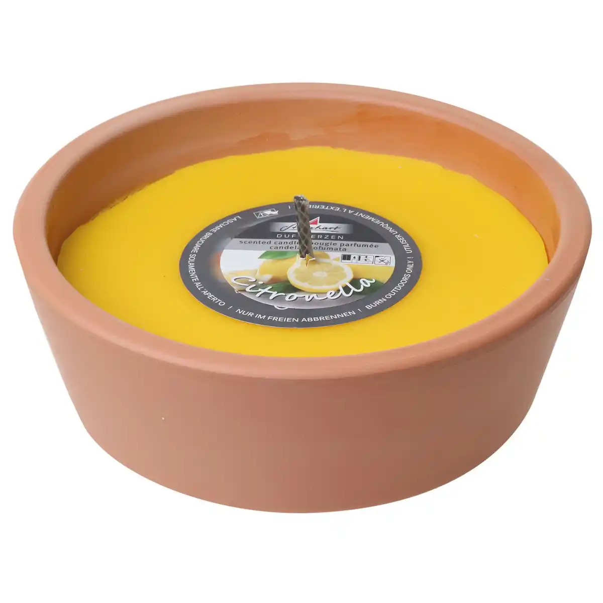 Bild 2 von Outdoor-Kerze, Ø: 18,5 cm, gelb, Duft: Zitronella