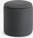 Bild 1 von Pouf GISLEV Ø36 m/Stauraum Stoff asphaltfarben