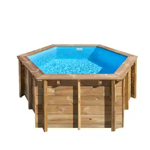 GRE Massivholzpool-Set 'Lili 2' Ø 280 x 107 cm mit Sicherheitsleiter und Aqualoonfilter