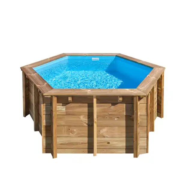 Bild 1 von GRE Massivholzpool-Set 'Lili 2' Ø 280 x 107 cm mit Sicherheitsleiter und Aqualoonfilter