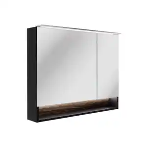 Fackelmann LED-Spiegelschrank 'B.Paris' schwarz matt 90 x 71,8 x 15,6 cm