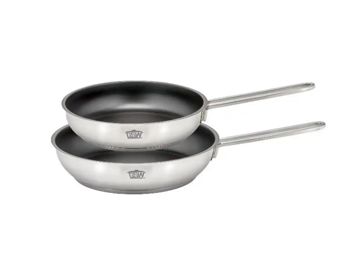 Bild 1 von GSW Edelstahl-Pfannenset, 2-tlg. »EXCLUSIVE LINE«, aus hochwertigem Edelstahl rostfrei 18/10