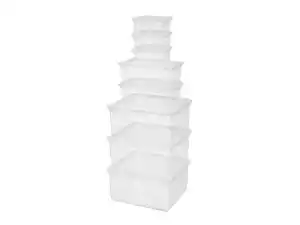 LIVARNO home Aufbewahrungsboxen-Set mit Wendedeckel, 8-teilig,  9 kg
