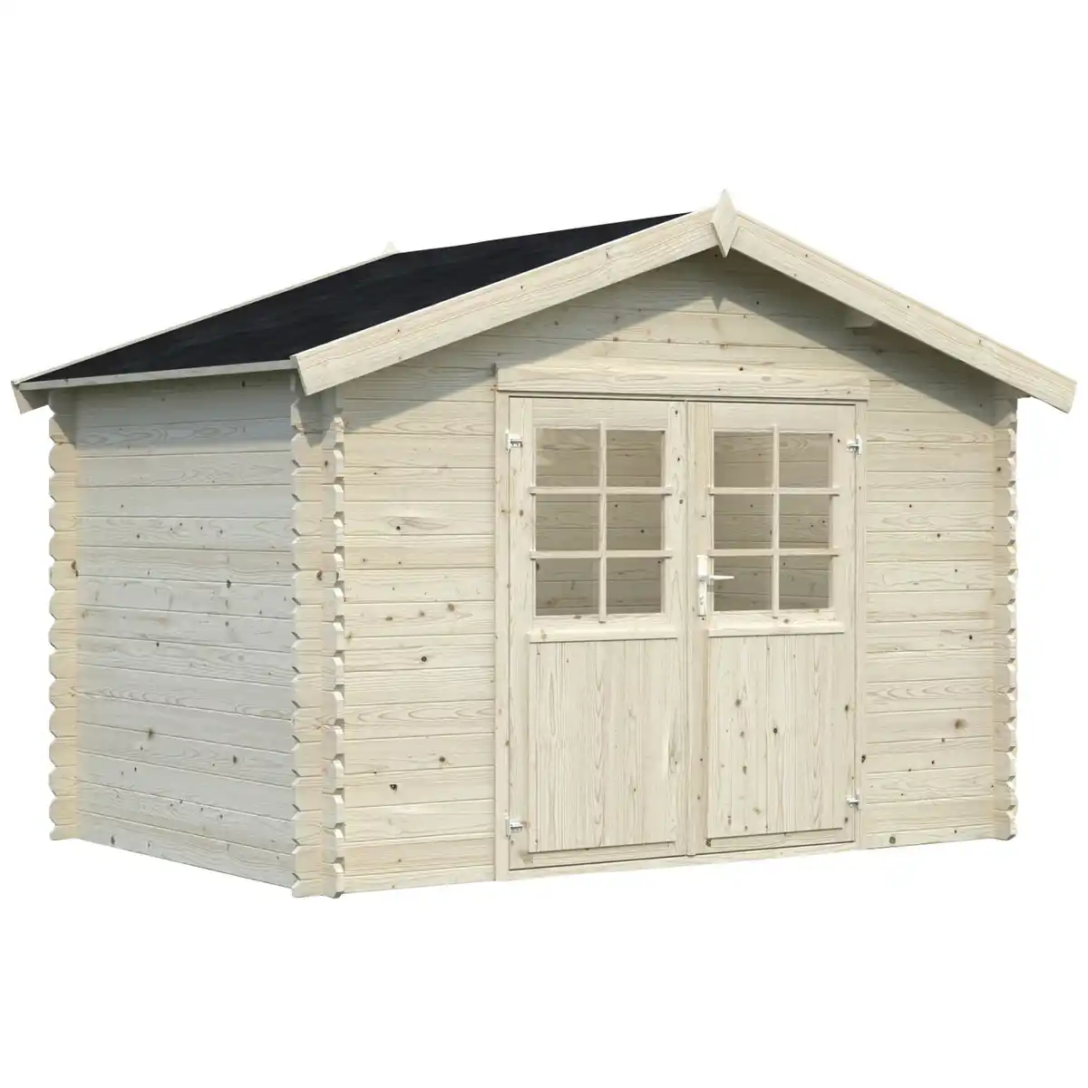 Bild 1 von Blockbohlenhaus »Cromwell«, Holz, BxHxT: 338 x 235 x 200 cm (Außenmaße inkl. Dachüberstand)