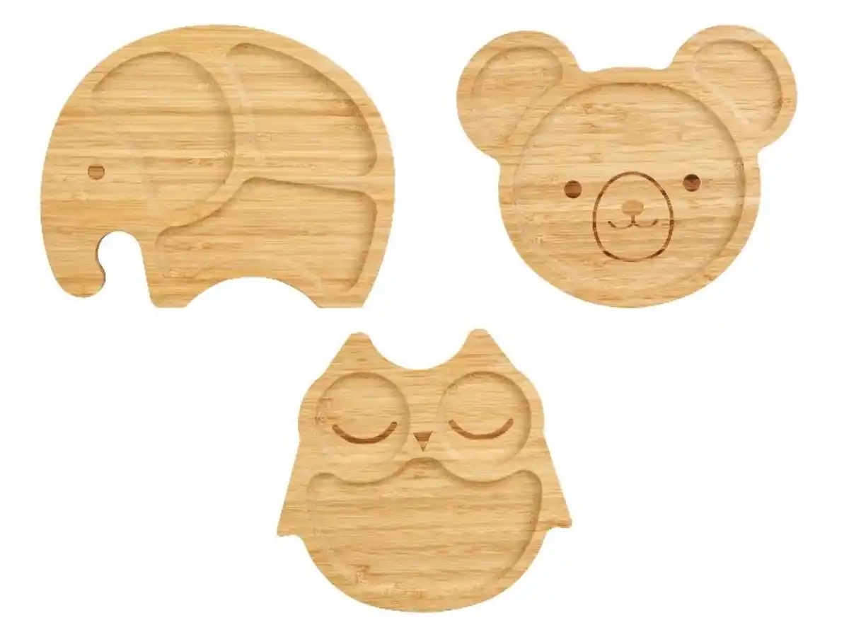 Bild 1 von LIVARNO home Bambus-Kinder-Teller, mit Saugnapf an der Unterseite