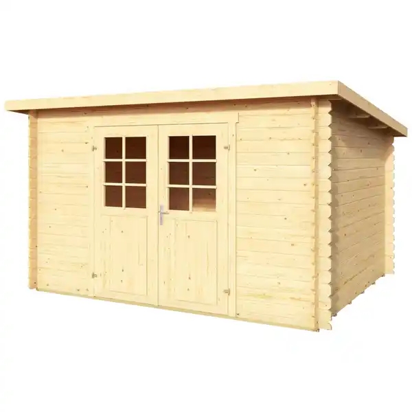 Bild 2 von Blockbohlenhaus »Malta 2«, Holz, BxHxT: 344 x 217 x 250 cm (Außenmaße inkl. Dachüberstand)