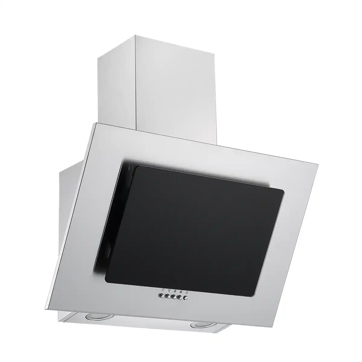 Bild 1 von Respekta Schräghaube 'CH 2060 SBM' Edelstahl/Glas schwarz 60 cm