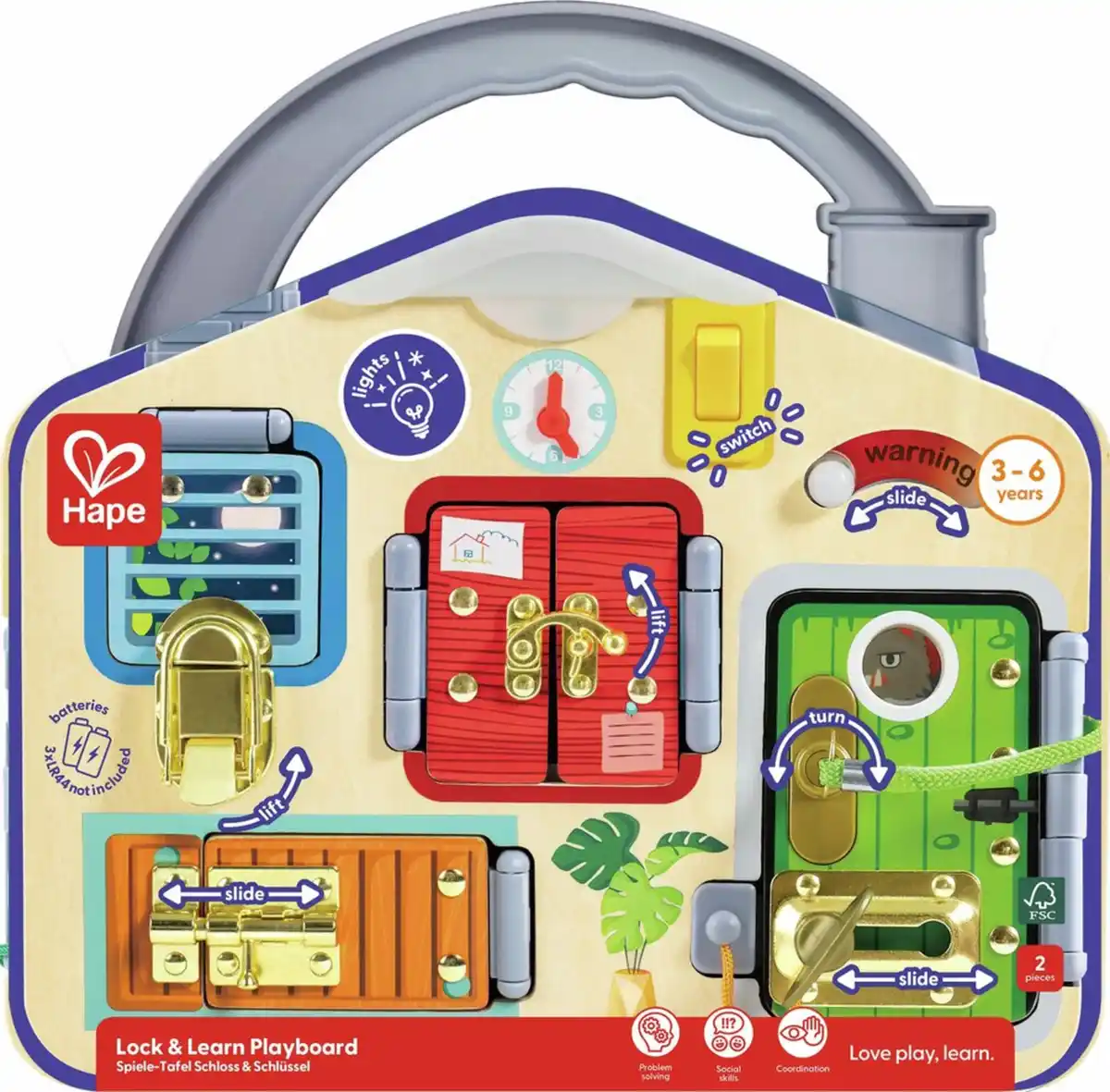 Bild 1 von Hape Spiele-Tafel Schloss & Schlüssel
