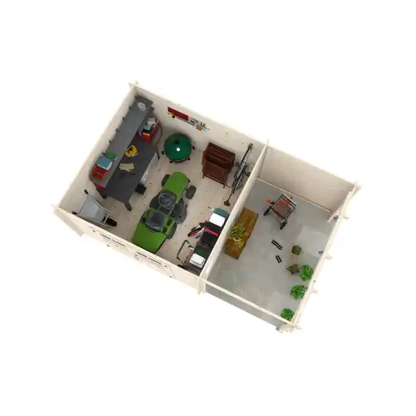 Bild 2 von Gartenhaus »Malta«, BxHxT: 506 x 219 x 326 cm (Außenmaße inkl. Dachüberstand)