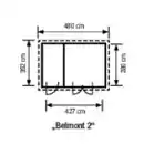 Bild 2 von Gartenhaus »Belmont 2«, Holz, BxHxT: 480 x 270 x 280 cm (Außenmaße inkl. Dachüberstand)