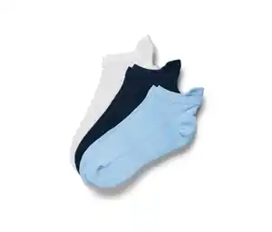 3 Paar Funktions-Sportsocken, weiß, dunkelblau, hellblau